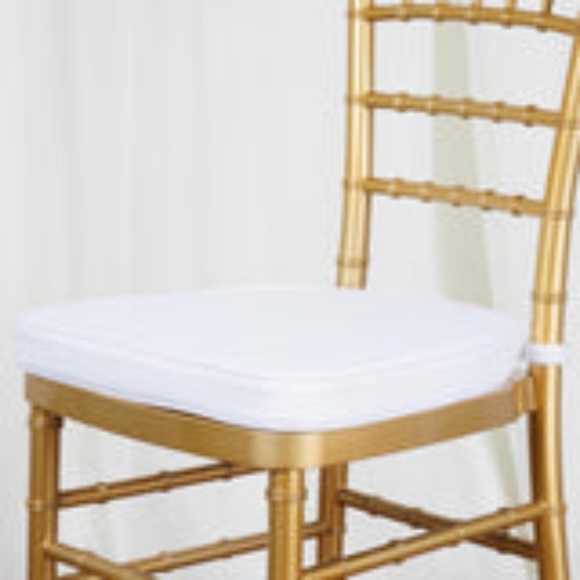 Set of 2 White 2" Chair Pad Seat Padded Sponge Cushion - NEW - Picture 1 of 4